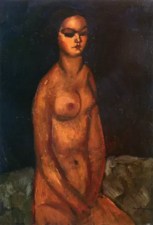 The Seated Nude by Amedeo Modigliani Oil Painting