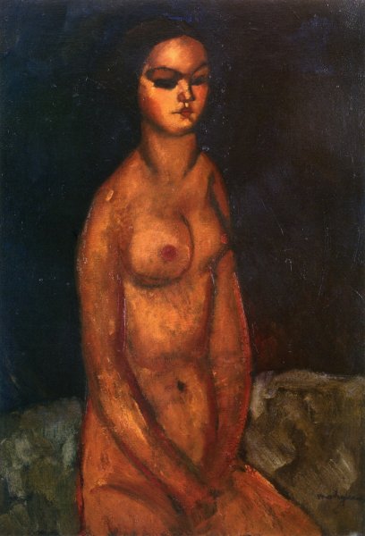 The Seated Nude
 by Amedeo Modigliani - Hand-Painted Oil Painting Reproduction