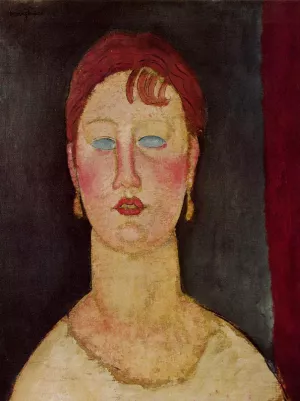 The Singer from Nice by Amedeo Modigliani - Oil Painting Reproduction