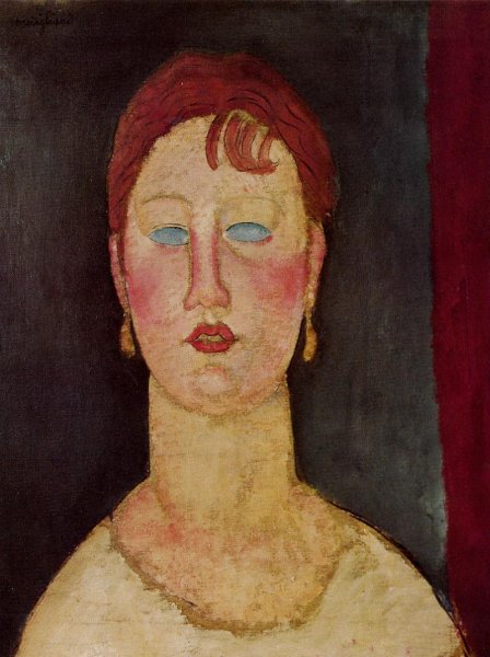 Main Product Photo of The Singer from Nice Painting by Amedeo Modigliani