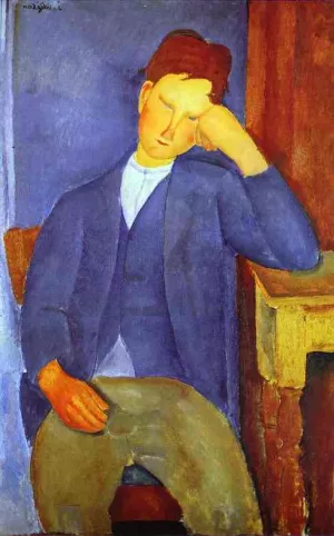 The Young Apprentice Oil painting by Amedeo Modigliani
