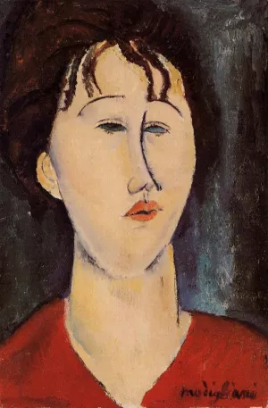 Woman's Head by Amedeo Modigliani - Oil Painting Reproduction