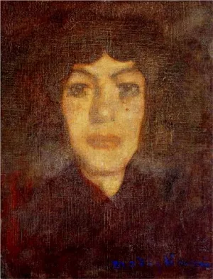 Woman's Head with Beauty Spot by Amedeo Modigliani - Oil Painting Reproduction