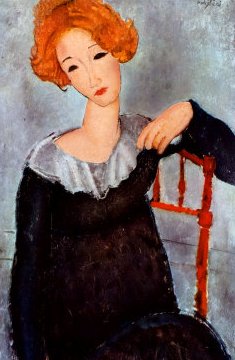 Women with Red Hair Oil painting by Amedeo Modigliani
