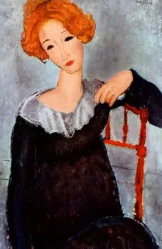 Women with Red Hair Oil painting by Amedeo Modigliani
