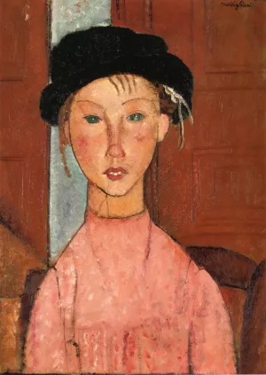 Young Girl in Beret by Amedeo Modigliani - Oil Painting Reproduction