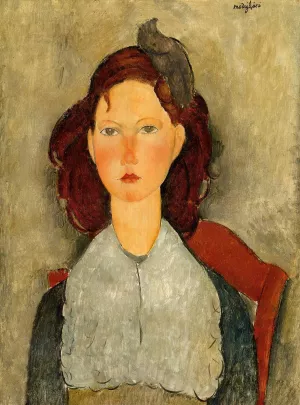 Young Girl Seated by Amedeo Modigliani - Oil Painting Reproduction