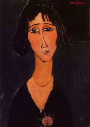 Young Girl Wearing a Rose by Amedeo Modigliani Oil Painting