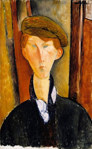 Young Man with a Cap by Amedeo Modigliani Oil Painting