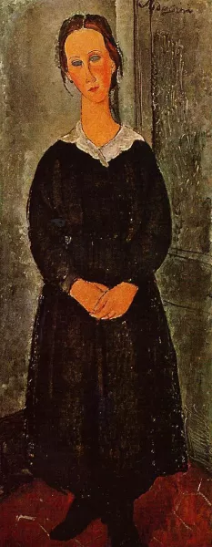 Young Servant Girl by Amedeo Modigliani - Oil Painting Reproduction