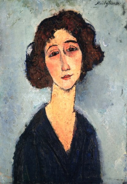 Young Woman also known as Totote de la Gaite by Amedeo Modigliani - Hand-Painted Oil Painting Reproduction