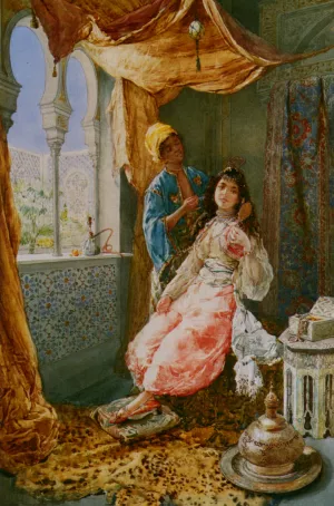 Attending the Princess by Amedeo Momo Simonetti Oil Painting