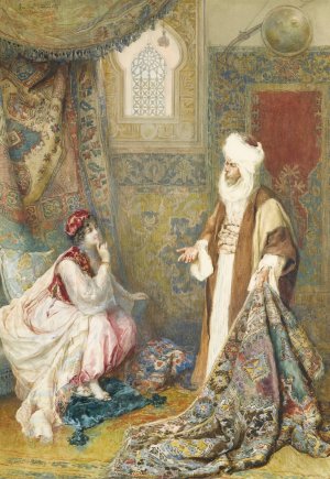 The Carpet Seller by Amedeo Simonetti Oil Painting