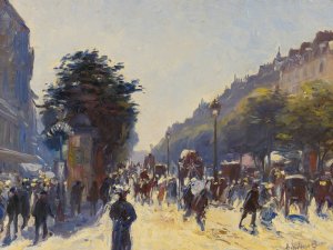 Boulevard Des Italiens Oil painting by Anatole-Eugene Hillairet
