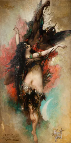 Ayma by Anatole Henri De Beaulieu Oil Painting