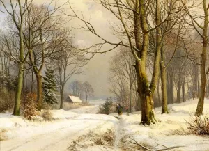Winterwald by Anders Andersen-Lundby Oil Painting