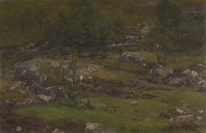 Landscape Study by Anders Askevold Oil Painting