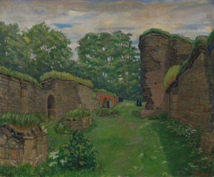 Cloister Ruins at Hovedoya by Anders Castus Svarstad Oil Painting