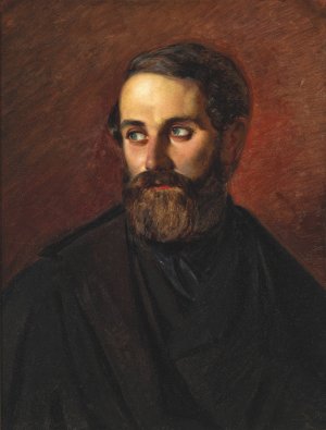 Kunstnerens selvportraet by Anders Lunde Oil Painting