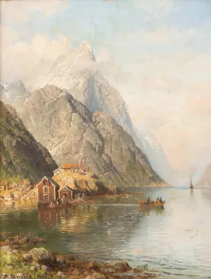 Geirangerfjord by Anders Monsen Askevold Oil Painting