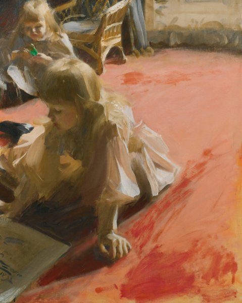 Main Product Photo of A Portrait Of The Daughters Of Ramon Subercaseaux  Painting by Anders Zorn