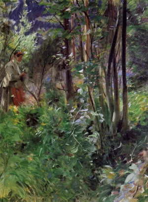 A Woman in a Forest by Anders Zorn Oil Painting