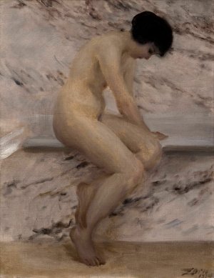 At the Bathtub by Anders Zorn Oil Painting