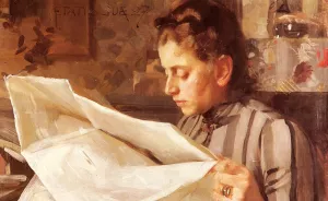 Emma Zorn, Lasande by Anders Zorn - Oil Painting Reproduction