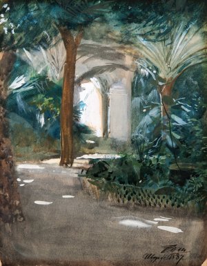 Garden in Algiers by Anders Zorn Oil Painting