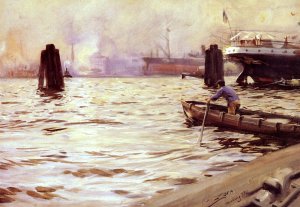 Hamburgs Hamn by Anders Zorn Oil Painting