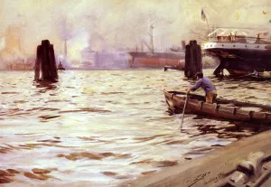 Hamburgs Hamn by Anders Zorn - Oil Painting Reproduction