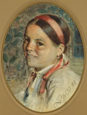 Head of a Woman by Anders Zorn Oil Painting
