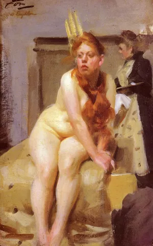 I Ateljen by Anders Zorn Oil Painting