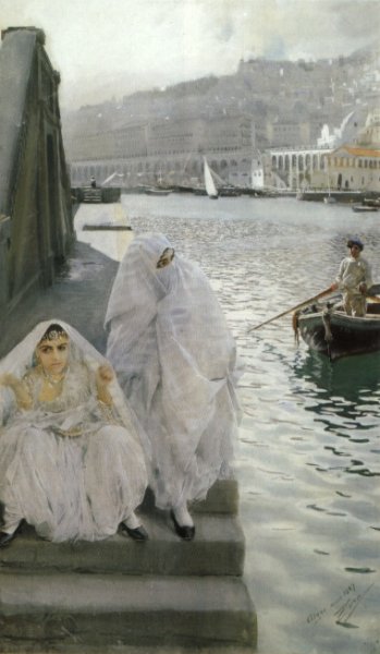 Main Product Photo of In the Harbour of Algiers Painting by Anders Zorn