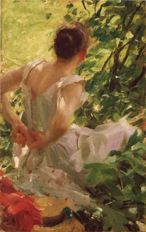 Kvinna Som Klar Sig Oil painting by Anders Zorn