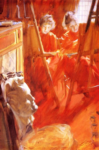 Main Product Photo of Les Demoiselles Schwartz Painting by Anders Zorn