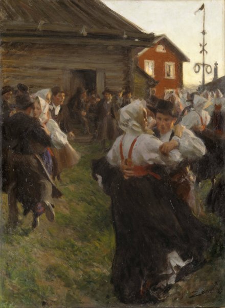 Main Product Photo of Midsummer Dance Painting by Anders Zorn