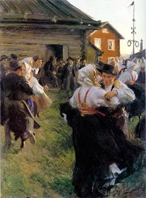 Midsummer Dance by Anders Zorn Oil Painting
