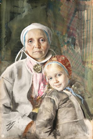 Mona and Karin by Anders Zorn Oil Painting