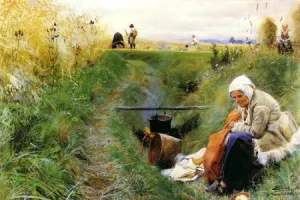 Our Daily Bread by Anders Zorn - Oil Painting Reproduction