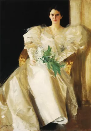 Portrait of Mrs. Eben Richards by Anders Zorn Oil Painting