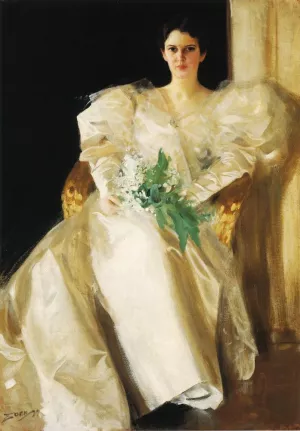Portrait of Mrs. Eben Richards Oil painting by Anders Zorn