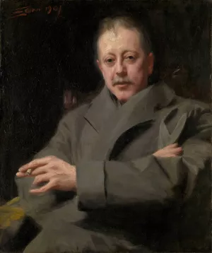 Portrait Study of a Man by Anders Zorn Oil Painting