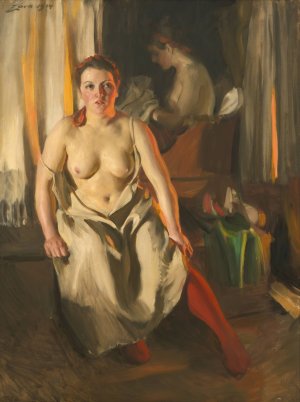 Red Stockings by Anders Zorn Oil Painting
