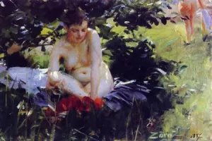 Red Stockings by Anders Zorn Oil Painting
