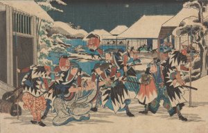 Capture of Moronao in Snow by Ando Hiroshige Oil Painting