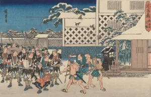 Challenging the Guards Oil painting by Ando Hiroshige