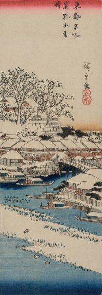 Clear Weather after Snow at Matsuchiyama, from the series Famous Places in the Eastern Capital by Ando Hiroshige Oil Painting