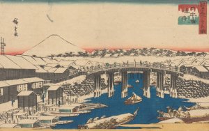Clearing Water after Snow by Ando Hiroshige Oil Painting