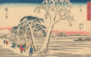 Ejiri by Ando Hiroshige Oil Painting